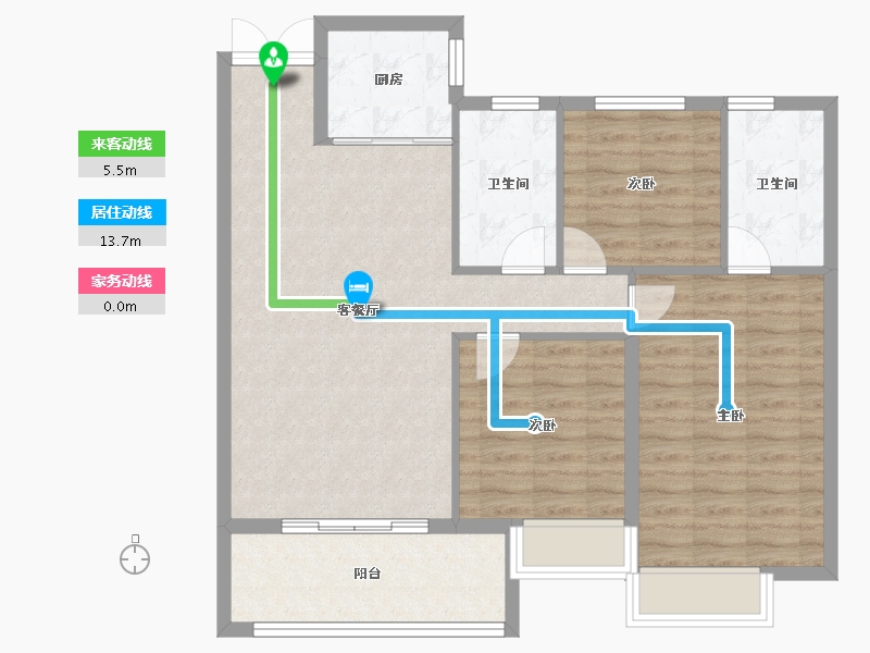 江西省-吉安市-滨江翡翠学府-94.84-户型库-动静线