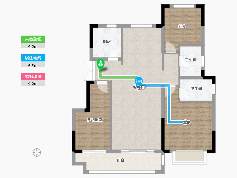 安徽省-蚌埠市-拓基鼎元悦府-91.21-户型库-动静线