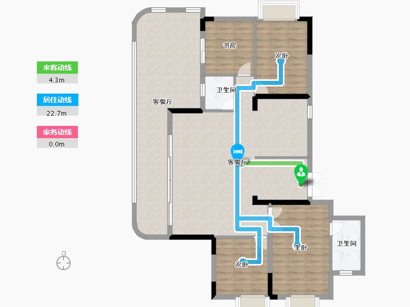 湖北省-宜昌市-高投五龙源著-127.30-户型库-动静线