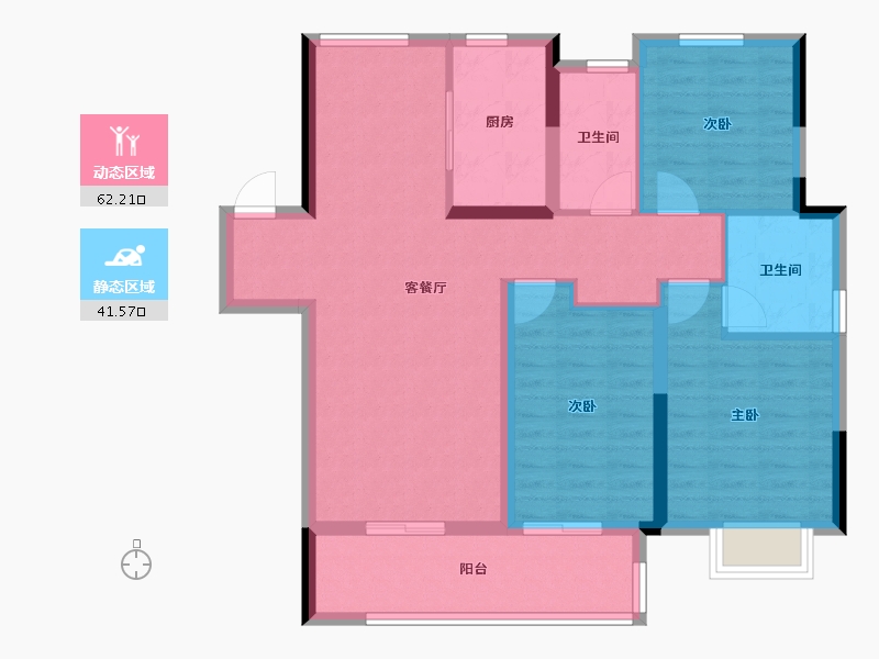 湖北省-宜昌市-融创学府壹号-92.92-户型库-动静分区