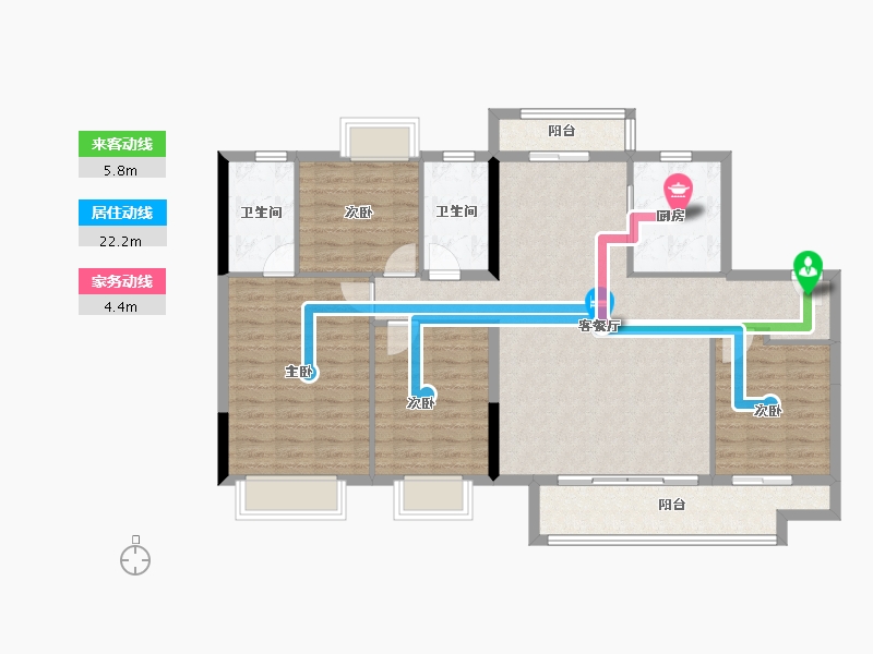 江西省-赣州市-龙湖润达天境-114.40-户型库-动静线