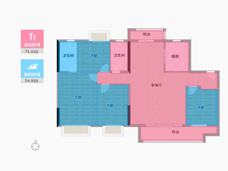 江西省-赣州市-龙湖润达天境-114.40-户型库-动静分区