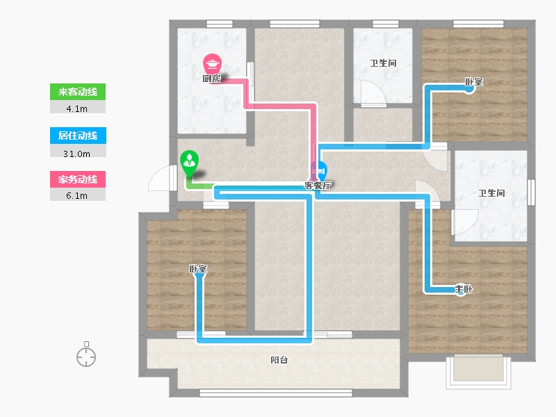 山东省-临沂市-金域首府-110.88-户型库-动静线