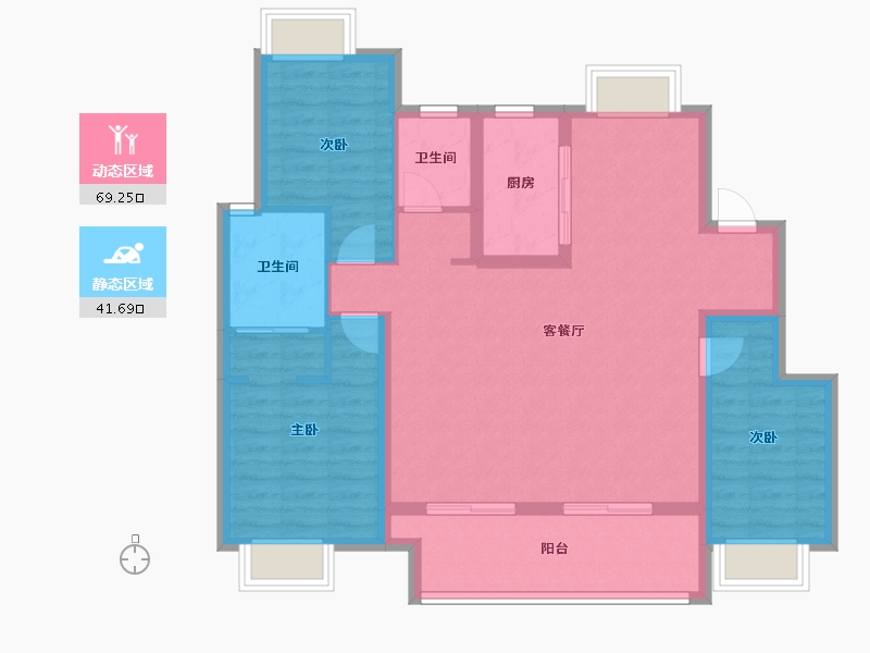 江西省-吉安市-泰和成功郡-99.79-户型库-动静分区