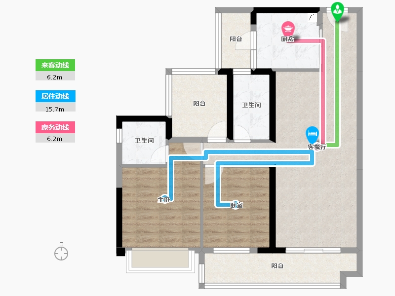 广东省-韶关市-碧桂园太阳城-87.29-户型库-动静线