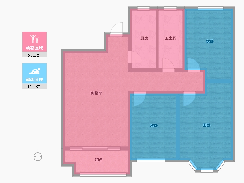 山东省-潍坊市-天骄御园-89.00-户型库-动静分区