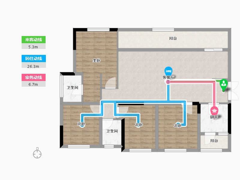 四川省-巴中市-云城书香美邸-114.56-户型库-动静线