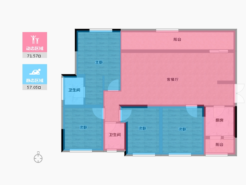 四川省-巴中市-云城书香美邸-114.56-户型库-动静分区