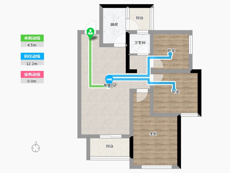 四川省-绵阳市-泰典阅江澜庭-64.03-户型库-动静线