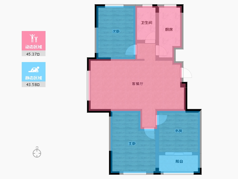 山东省-淄博市-远方凤栖园-78.53-户型库-动静分区