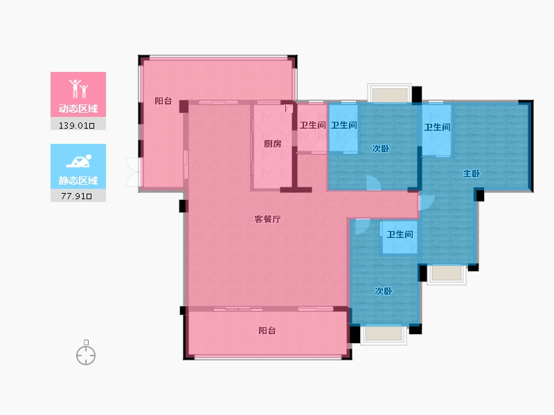 广东省-汕尾市-岁宝华府-198.70-户型库-动静分区