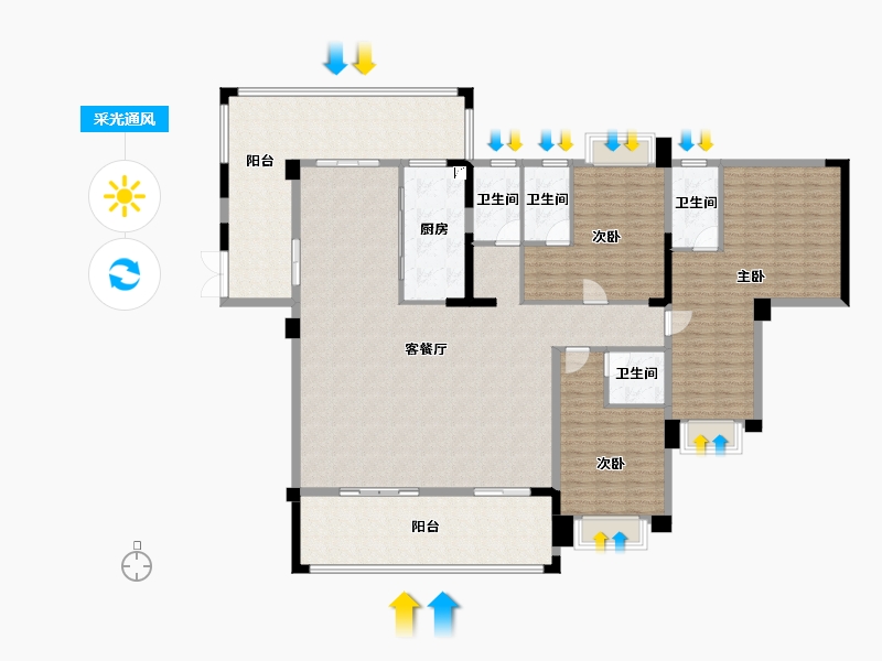 广东省-汕尾市-岁宝华府-198.70-户型库-采光通风