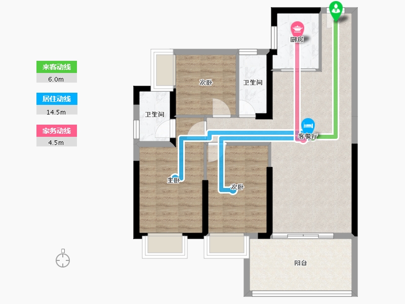 广西壮族自治区-梧州市-丰业万悦公馆-81.83-户型库-动静线