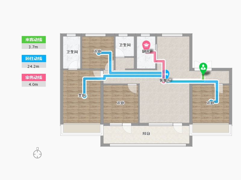 山东省-淄博市-珑悦-105.97-户型库-动静线