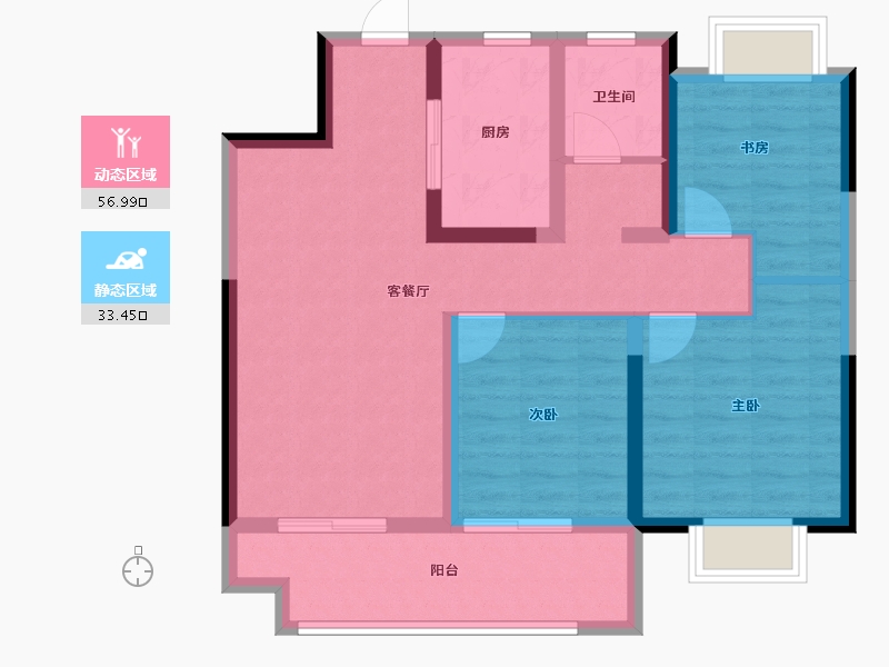 安徽省-蚌埠市-和顺国樾府-80.21-户型库-动静分区