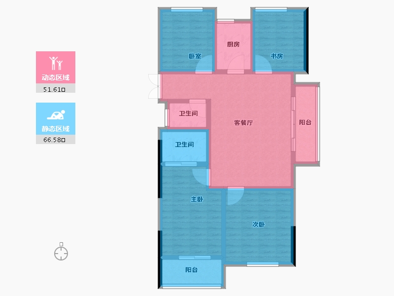 浙江省-衢州市-招贤里-105.61-户型库-动静分区