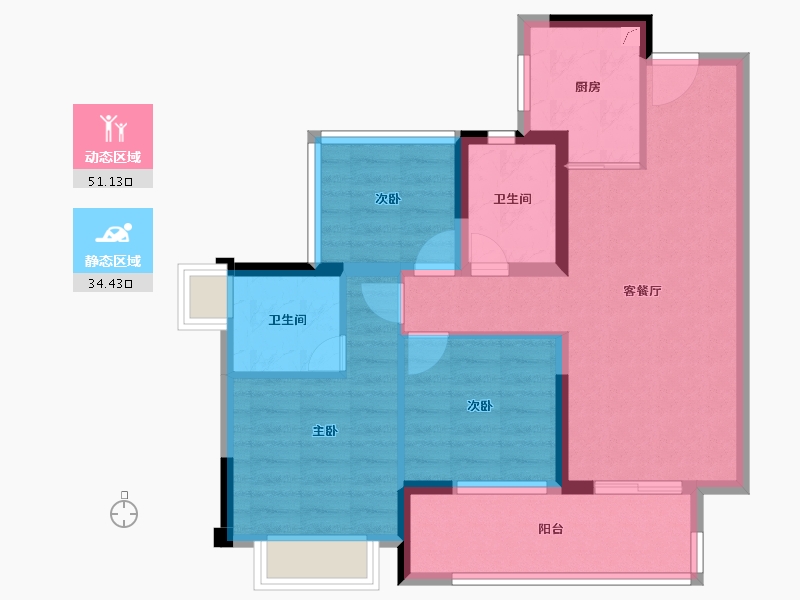 广东省-韶关市-保利大都会-75.50-户型库-动静分区