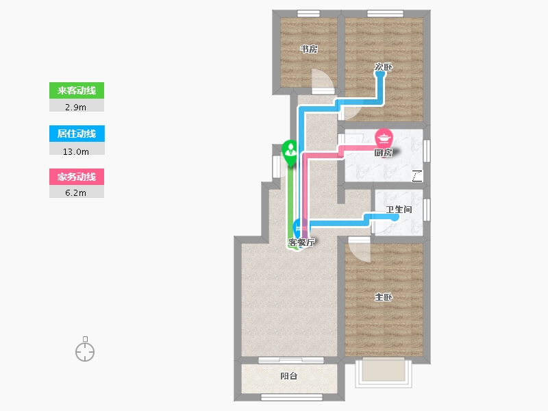 河北省-唐山市-假日壹号-64.08-户型库-动静线