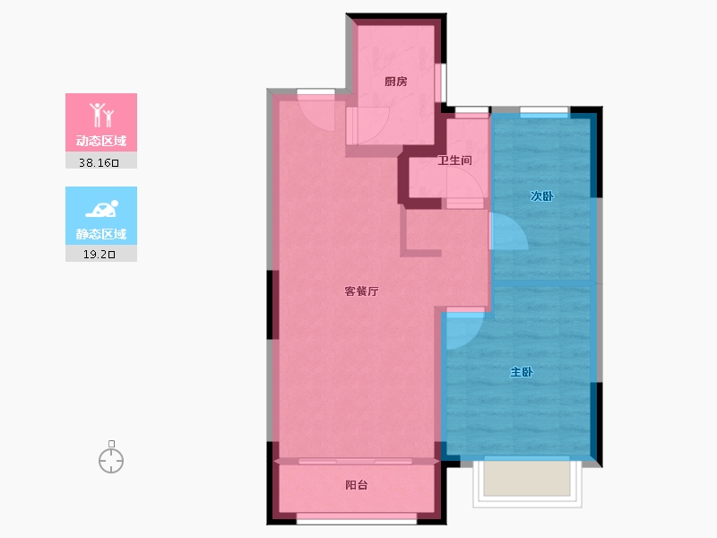 河北省-唐山市-假日壹号-50.67-户型库-动静分区