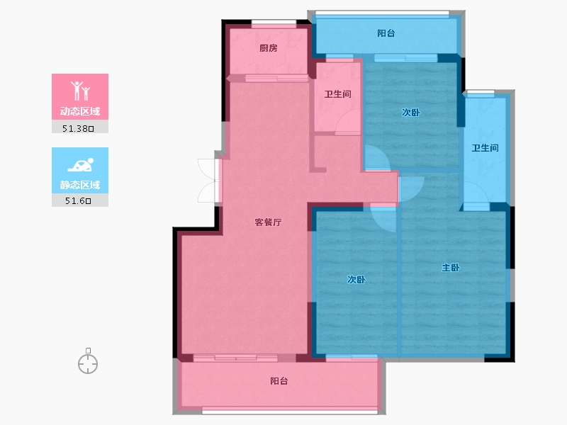 福建省-南平市-​顺成华府-92.67-户型库-动静分区