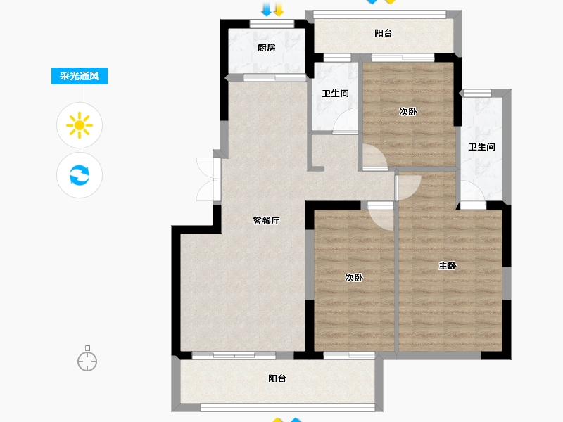 福建省-南平市-​顺成华府-92.67-户型库-采光通风