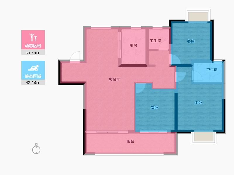 安徽省-蚌埠市-和顺国樾府-93.07-户型库-动静分区