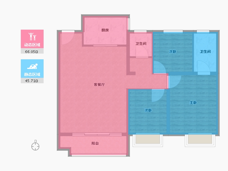 陕西省-榆林市-中南.东望府-101.61-户型库-动静分区