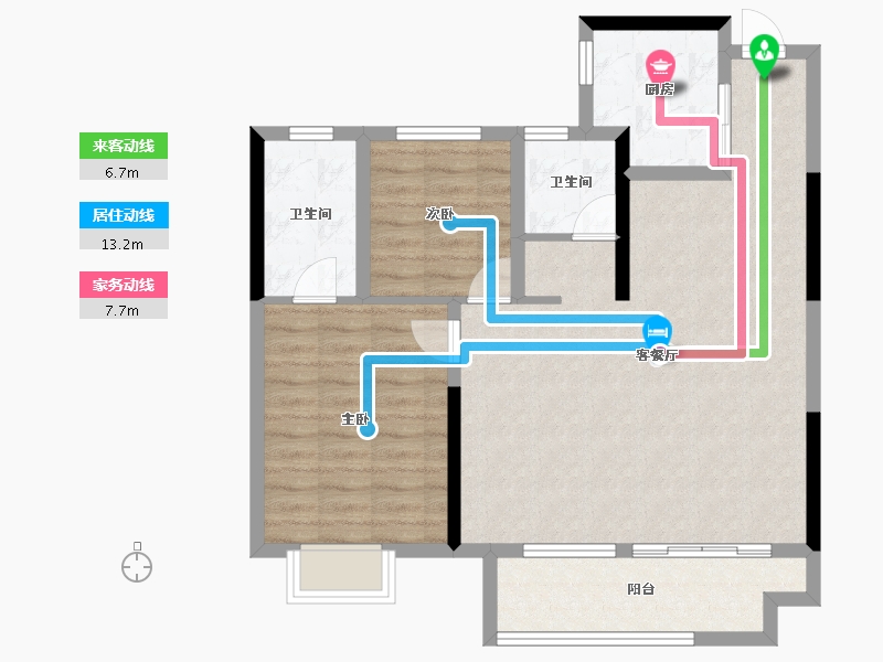 安徽省-蚌埠市-拓基鼎元悦府-83.23-户型库-动静线