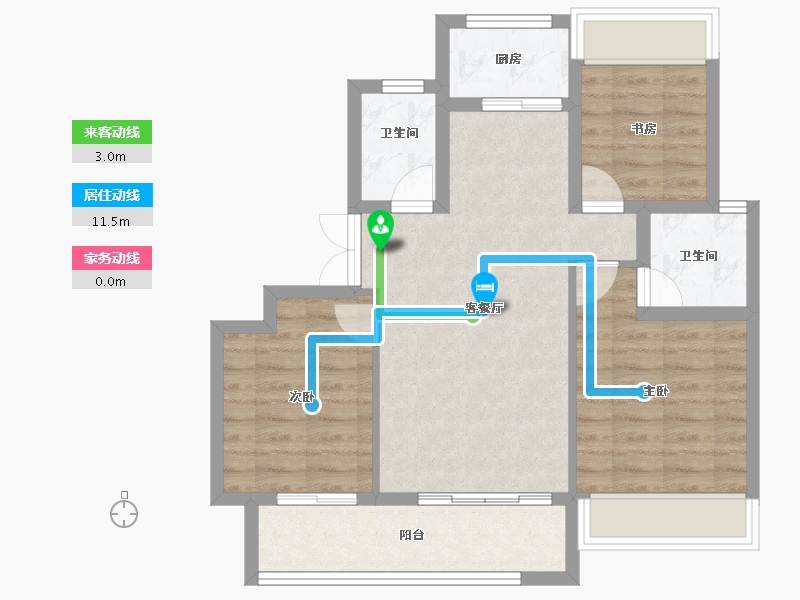 浙江省-衢州市-中原江山府-70.98-户型库-动静线