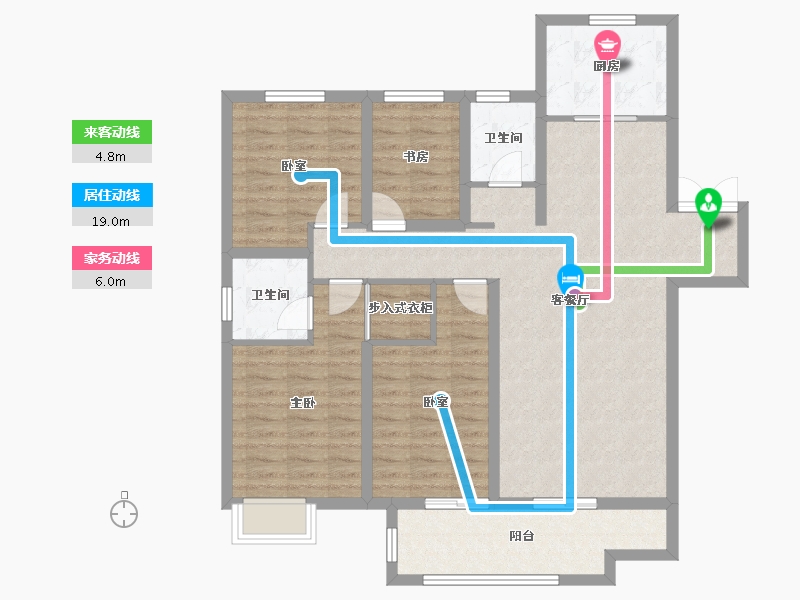 河南省-三门峡市-经开华庭-107.38-户型库-动静线