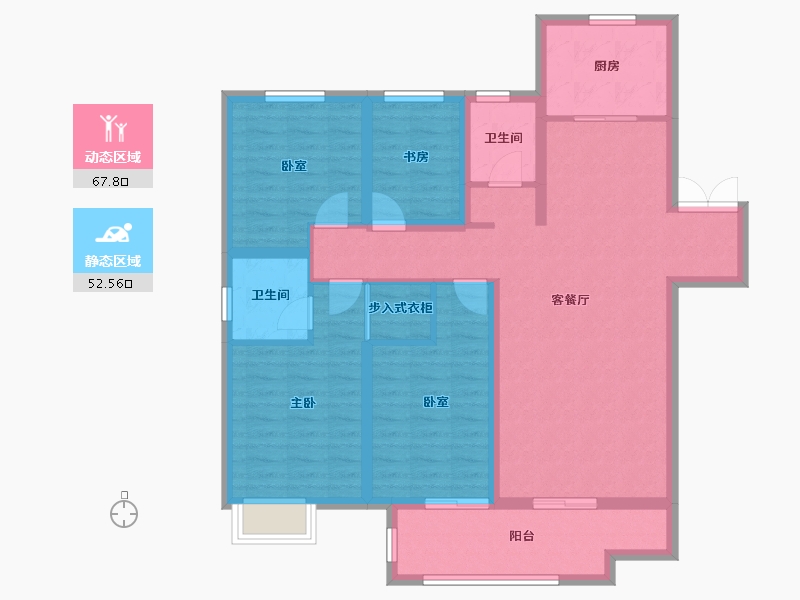 河南省-三门峡市-经开华庭-107.38-户型库-动静分区