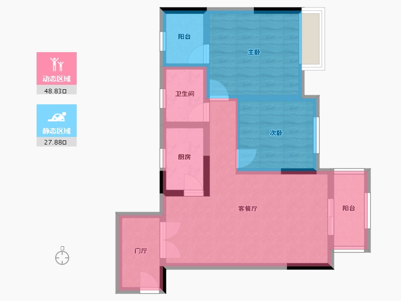 四川省-绵阳市-瑞地滨江-110.00-户型库-动静分区