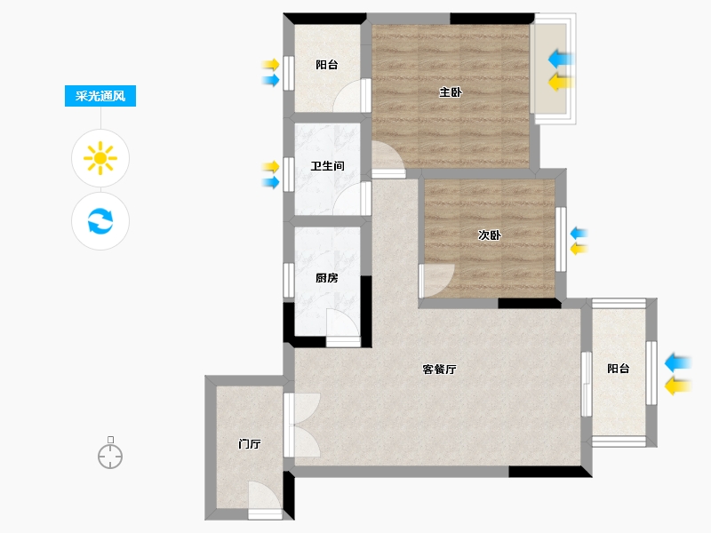 四川省-绵阳市-瑞地滨江-110.00-户型库-采光通风