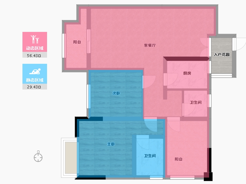 四川省-绵阳市-瑞地滨江-110.00-户型库-动静分区