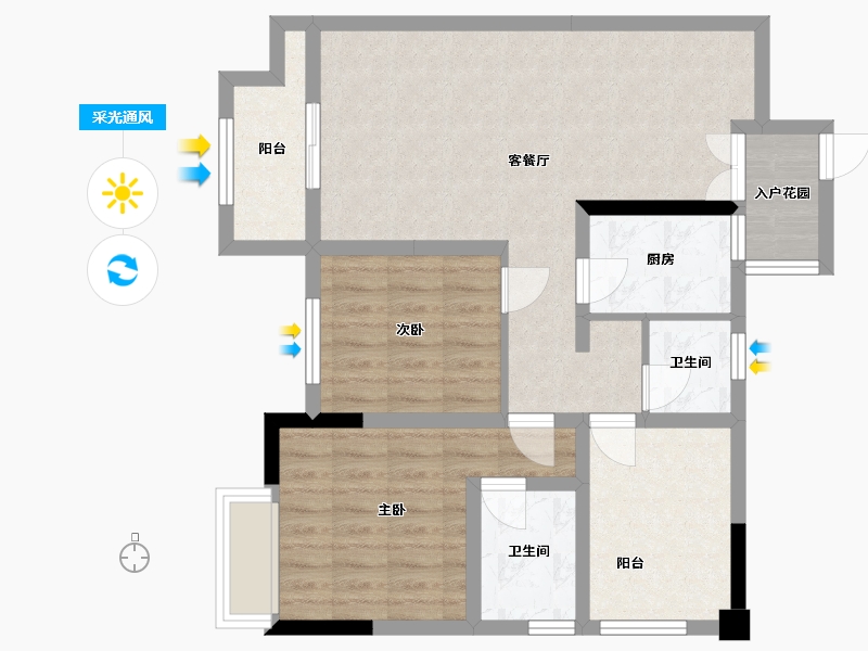 四川省-绵阳市-瑞地滨江-110.00-户型库-采光通风