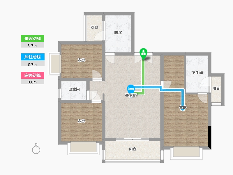 四川省-绵阳市-天正·梓江之星-110.00-户型库-动静线