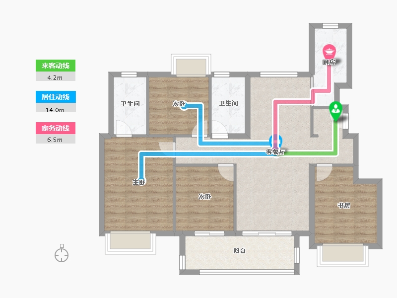 江西省-赣州市-新力东园-92.80-户型库-动静线