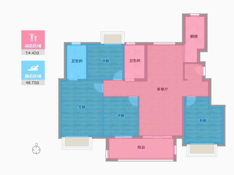 江西省-赣州市-新力东园-92.80-户型库-动静分区