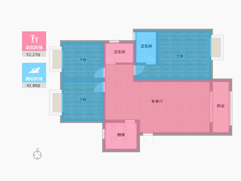 四川省-绵阳市-瑞地滨江-110.00-户型库-动静分区