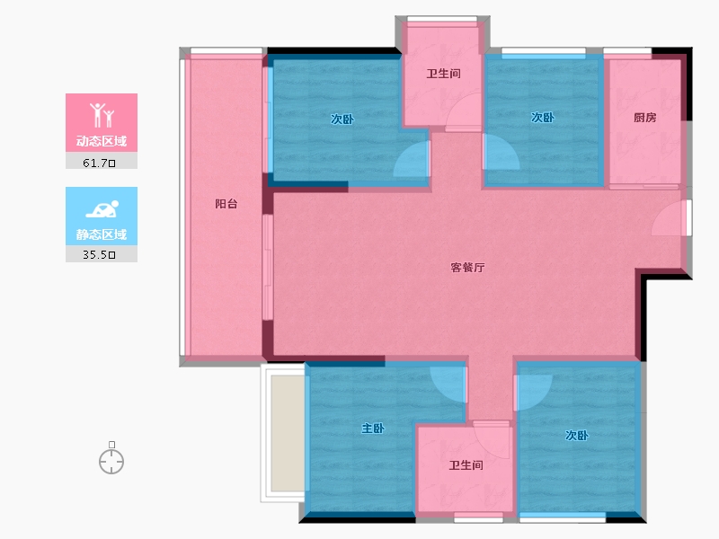 广东省-湛江市-钰海豪庭-87.26-户型库-动静分区