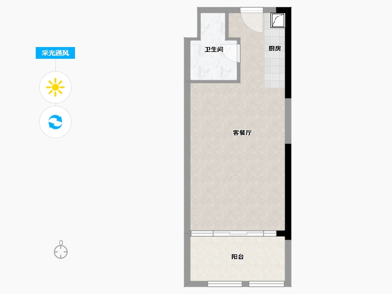 江西省-吉安市-中海川凤凰公馆-46.85-户型库-采光通风