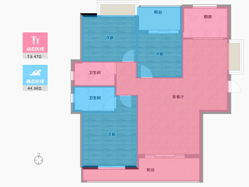 福建省-南平市-御景华府-95.67-户型库-动静分区