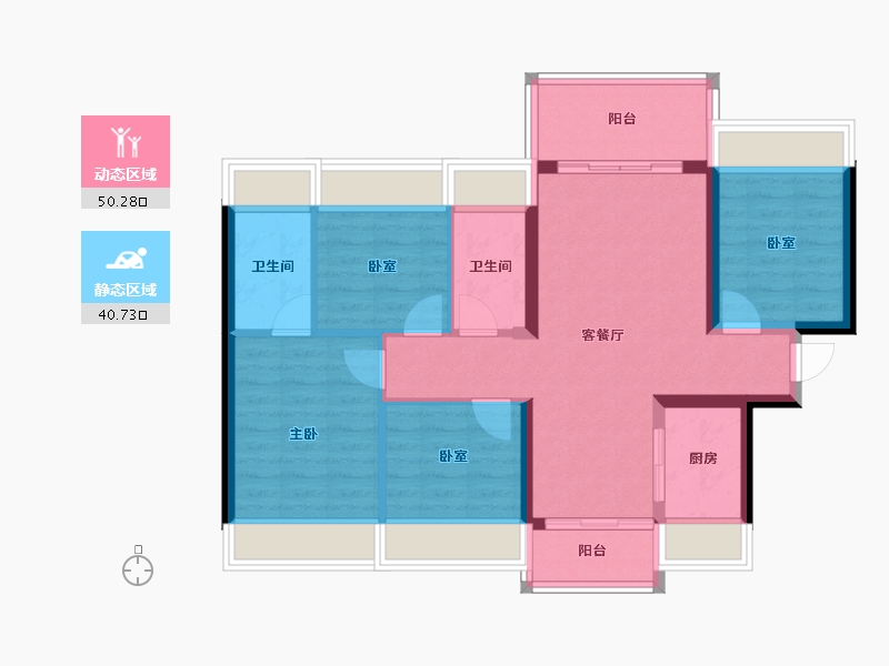 广东省-湛江市-福濠华庭-81.03-户型库-动静分区