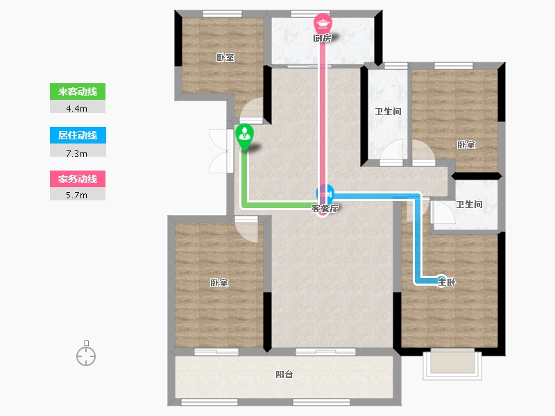 河南省-三门峡市-瑞德学府壹號-111.98-户型库-动静线