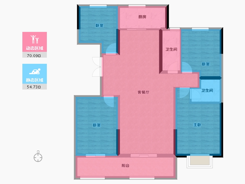 河南省-三门峡市-瑞德学府壹號-111.98-户型库-动静分区