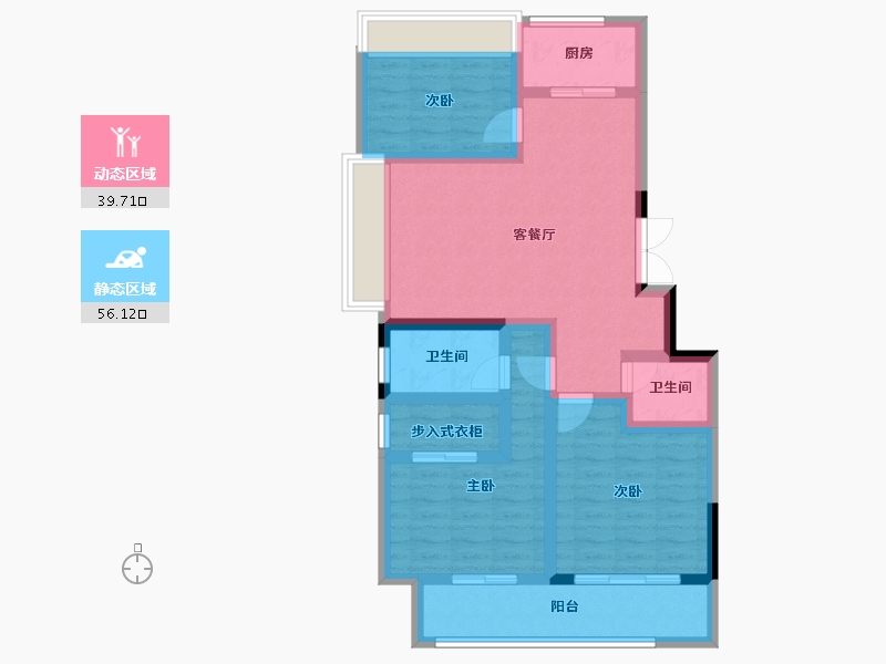 浙江省-衢州市-礼贤清华园-84.31-户型库-动静分区