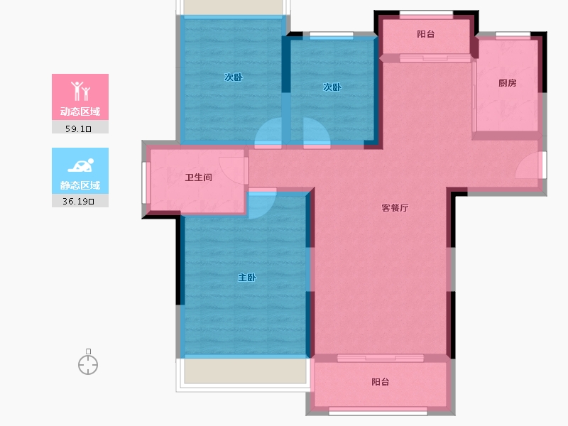 福建省-南平市-​御景峰-84.86-户型库-动静分区