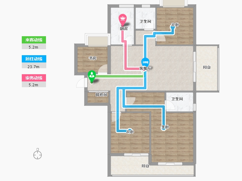 福建省-南平市-御景华府-104.96-户型库-动静线