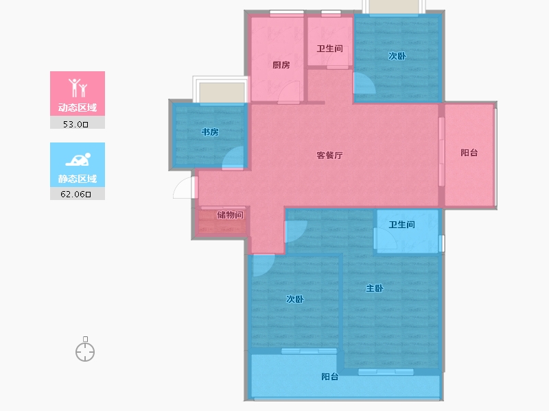 福建省-南平市-御景华府-104.96-户型库-动静分区