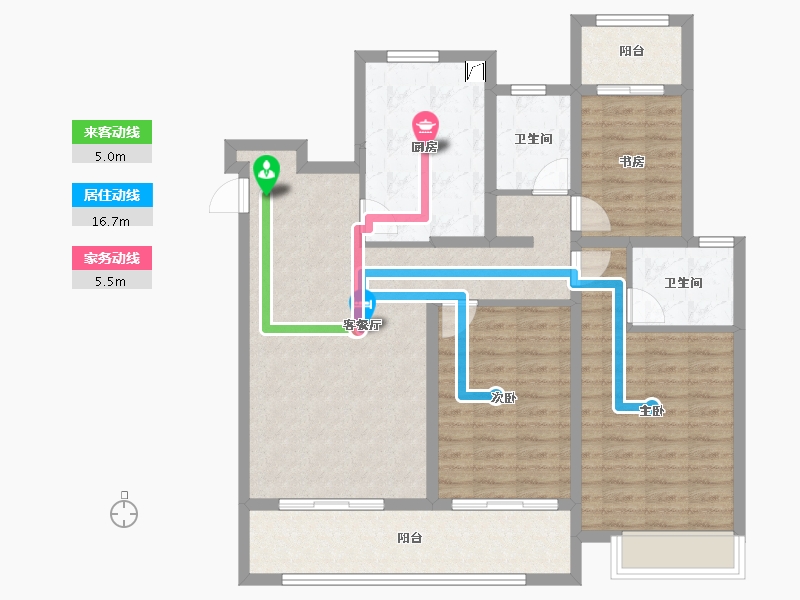 江苏省-扬州市-宏云东悦府-104.01-户型库-动静线